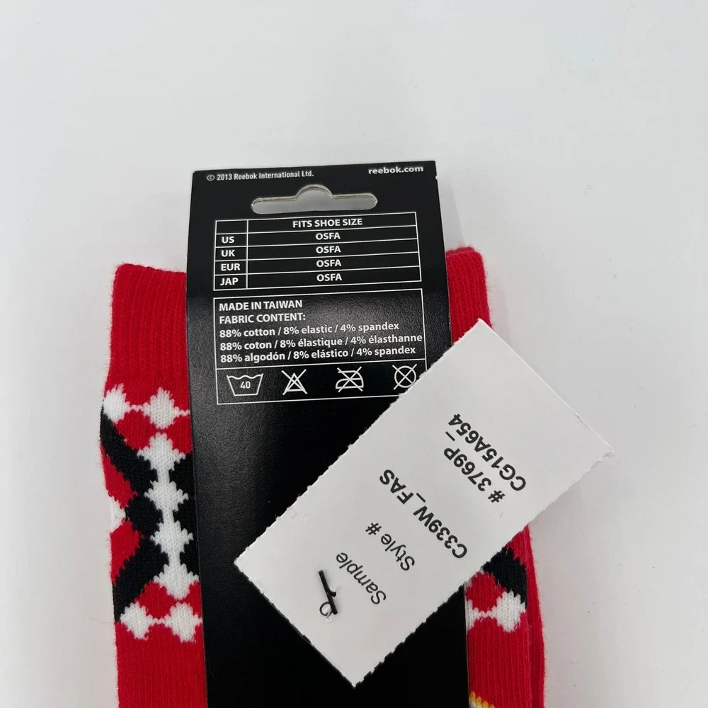 Reebok NHL Calgary Flames Womens Knee High‎ Socks 2 Pack Red Black OSFA